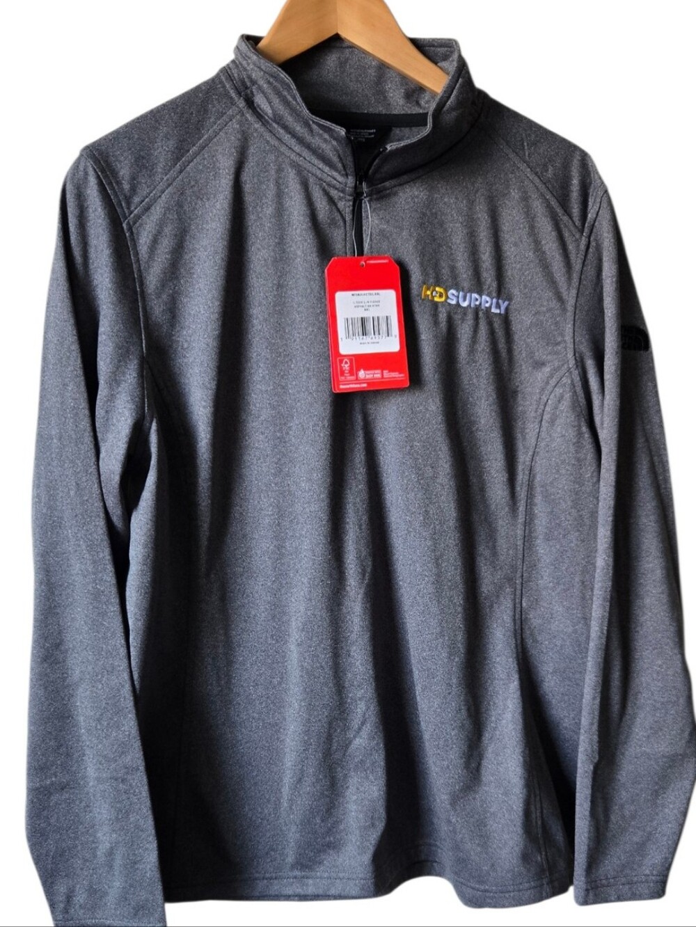 The North Face Women's 1/4 Zip Tech Fleece XXL Gray NWT #96